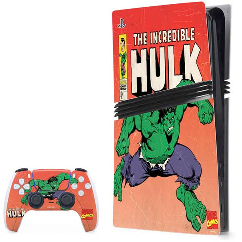 Marvel Classic Comics The Incredible Hulk PS5 Pro Bundle Skin